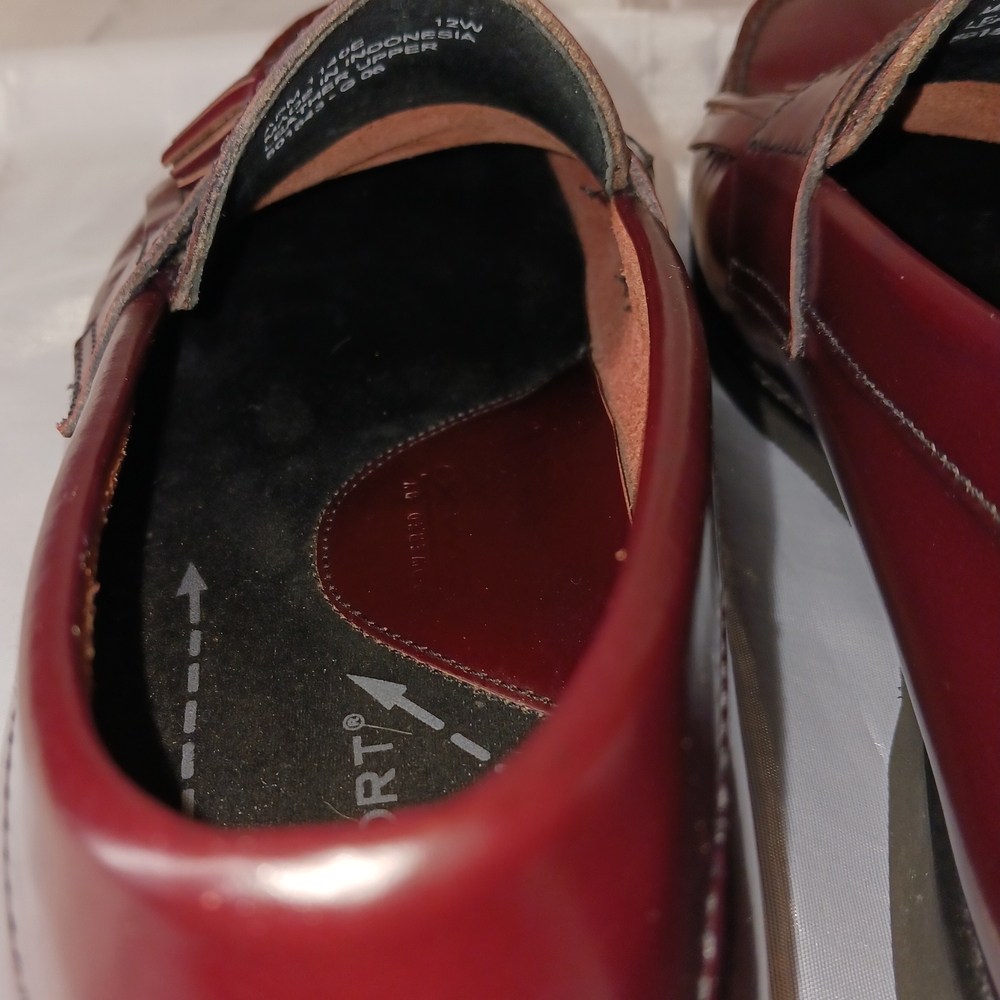 "Rockport" Men's Burgundy, Leather, Tassel Loafers Size 12W - Picture 7 of 15